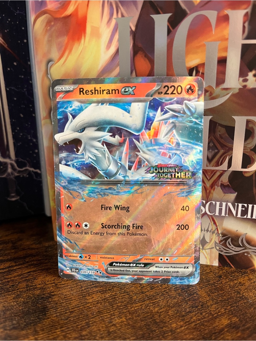 Reshiram EX Holo Foil Pokemon Journey Together Stamped Card 030/159